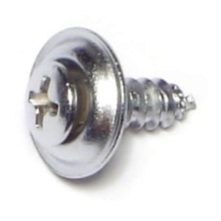 Midwest Fastener Sheet Metal Screw, #10 x 5/8 in, Chrometint Steel Oval Head Phillips Drive, 15 PK 64067